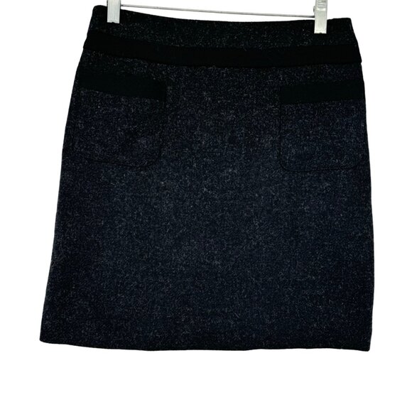 Boden Women's Wool Blend A-Line Skirt Size 10 black - Picture 1 of 7